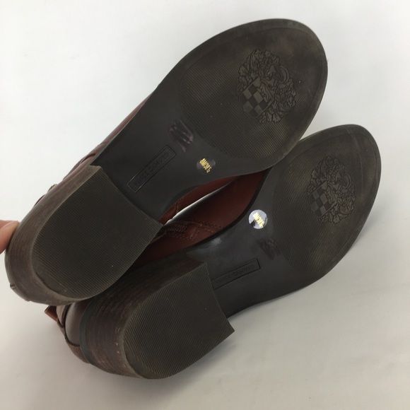 Vince Camuto Womens Size 8 Peamer Ankle Boot Bootie Brown Leather - Picture 7 of 13